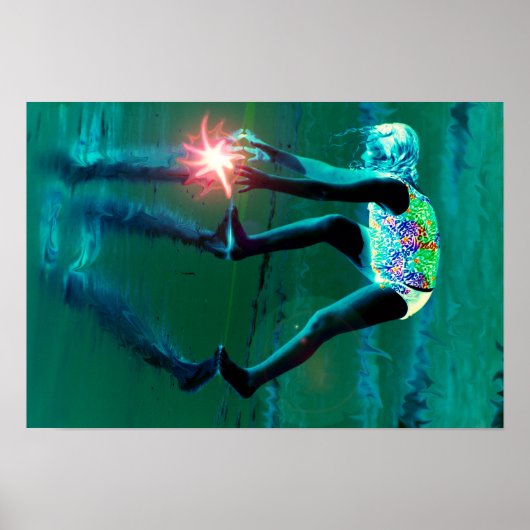 Het bereiken van de weerspiegelde Kunst van het Po Poster (Voorkant)