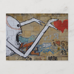 Het bereiken van een hart briefkaart