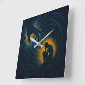 Het bereiken van God – Tijdloze Herinnering Vierkante Klok (Hoek)