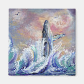 Het bereiken van Hawaiian Humpback Whale Magnet (Voorkant)