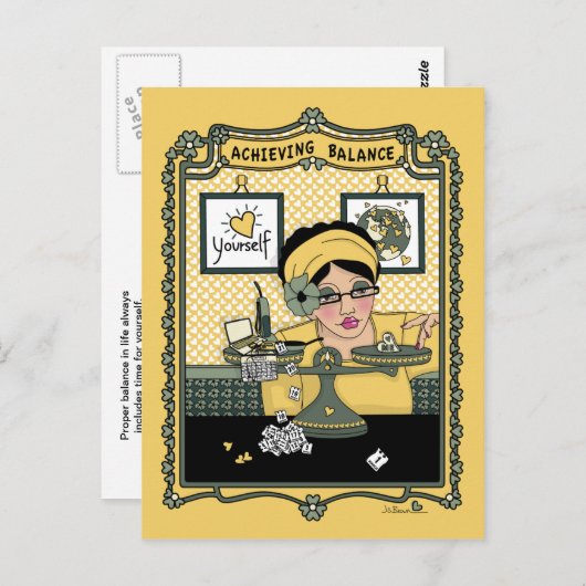 Het bereiken van het Briefkaart van Balans_C_Brief (Voorkant / Achterkant)