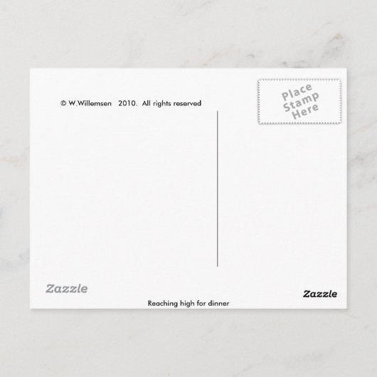 Het bereiken van hoog diner briefkaart (Achterkant)