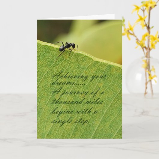 Het bereiken van je dromen kaart (Gele Bloem)