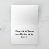 Het bereiken van lange aanmoedigingskaart kaart (Binnen)