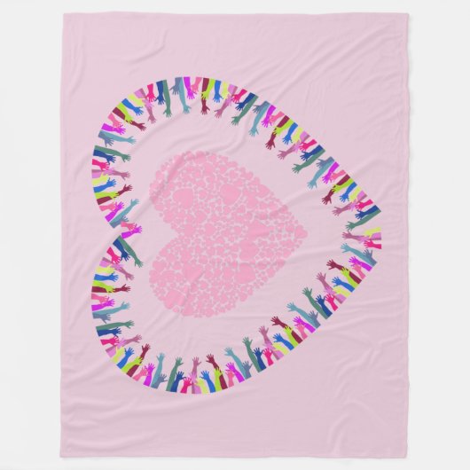 Het bereiken van liefde fleece deken (Voorkant)