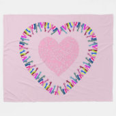 Het bereiken van liefde fleece deken (Voorkant (Horizontaal))