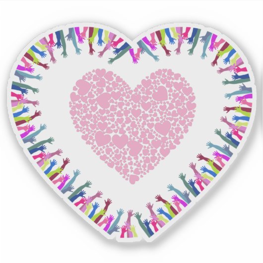 Het bereiken van liefde sticker (Voorkant)