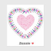 Het bereiken van liefde sticker (Vel)