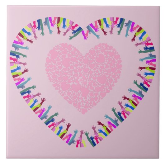 Het bereiken van liefde tegeltje (Voorkant)