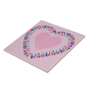 Het bereiken van liefde tegeltje