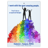 Het bereiken van nieuwe Hoogten van Autism steunt  Klembord (Achterkant)