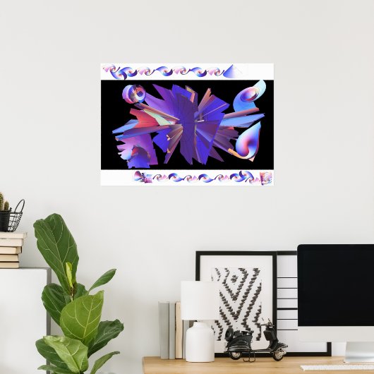 Het bereiken van uit aan oneindig poster (Thuiskantoor)