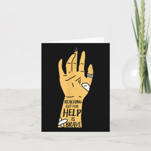 Het bereiken van uit voor hulp is het Brave Geeste Kaart