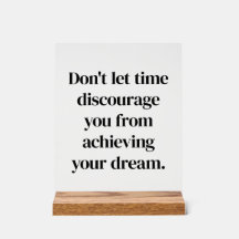 Het bereiken van uw droom acryl teken