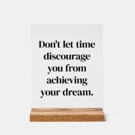 Het bereiken van uw droom acryl teken acryl bord