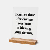 Het bereiken van uw droom acryl teken bord (Hoek)