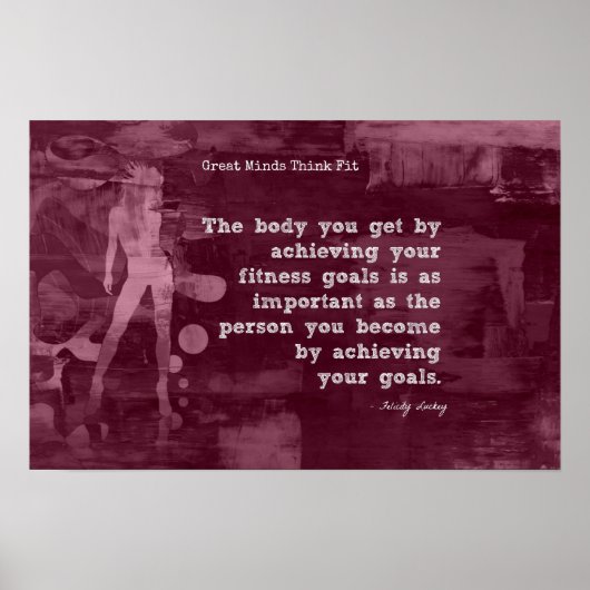 Het bereiken van uw fitnessdoelstellingen! poster (Voorkant)