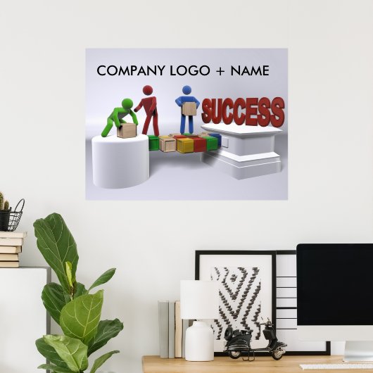 Het bereiken van voor succes poster (Thuiskantoor)