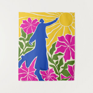 Het bereiken van voorbij grenzen wandkleed