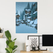 Het bergdorp | AI Art Poster (Thuiskantoor)