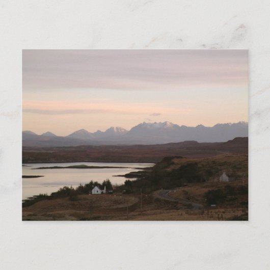 het berggebied van Cuillin op het eiland Skye in S Briefkaart (Voorkant)