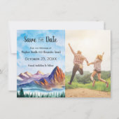 Het Berghuwelijk sparen de Datum met foto Save The Date (Voorkant)
