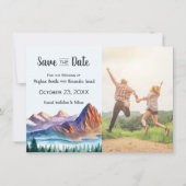 Het Berghuwelijk sparen de Datum met foto Save The Date (Voorkant)