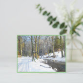 Het berglandschap in de winter feestdagenkaart (Staand voorkant)