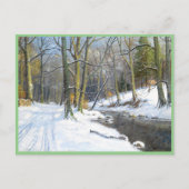 Het berglandschap in de winter feestdagenkaart (Voorkant)