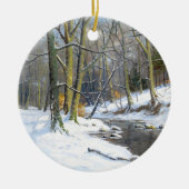 het berglandschap in de winter, keramisch ornament (Voorkant)