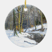 het berglandschap in de winter, keramisch ornament (Achterkant)