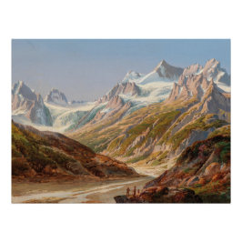 Het berglandschap van Silvretta - Ignaz Dorn Perfect Poster