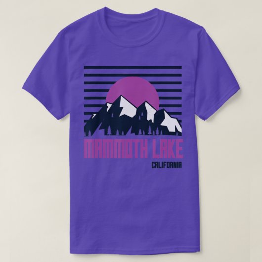 Het bergmeer van Mammoth Hiking Camp Califor T-shirt (Design voorkant)