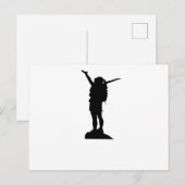 Het bergmeisje silhouette briefkaart (Voorkant / Achterkant)