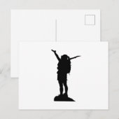 Het bergmeisje silhouette briefkaart (Voorkant / Achterkant)