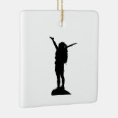 Het bergmeisje silhouette keramisch ornament (Rechts)