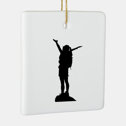 Het bergmeisje silhouette keramisch ornament (Rechts)