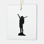 Het bergmeisje silhouette keramisch ornament (Links)