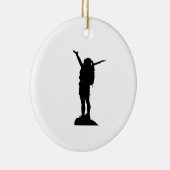 Het bergmeisje silhouette keramisch ornament (Rechts)