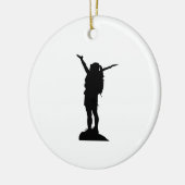 Het bergmeisje silhouette keramisch ornament (Links)