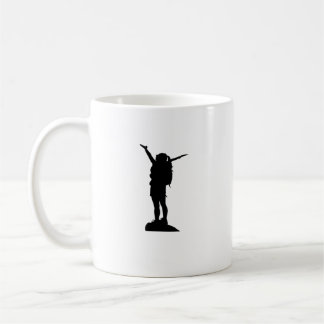 Het bergmeisje silhouette koffiemok
