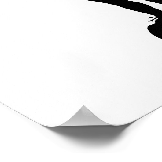 Het bergmeisje silhouette poster (Hoek)