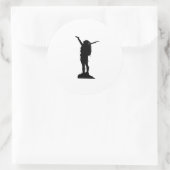 Het bergmeisje silhouette ronde sticker (Tas)