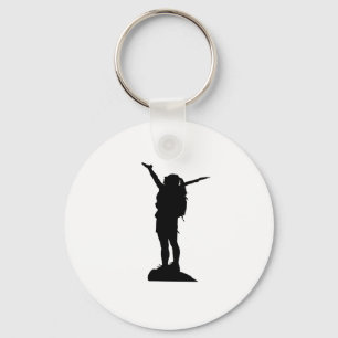 Het bergmeisje silhouette sleutelhanger