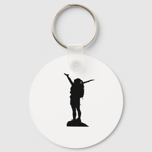 Het bergmeisje silhouette sleutelhanger (Voorkant)