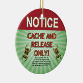 HET BERICHT CACHE EN VRIJGT SLECHTS! GEOCACHING KERAMISCH ORNAMENT (Rechts)