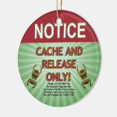 HET BERICHT CACHE EN VRIJGT SLECHTS! GEOCACHING KERAMISCH ORNAMENT (Links)