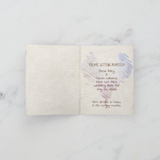 Het bericht Datum opslaan in een fles Kaart (Binnen)