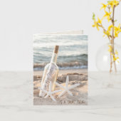 Het bericht Datum opslaan in een fles Kaart (Gele Bloem)