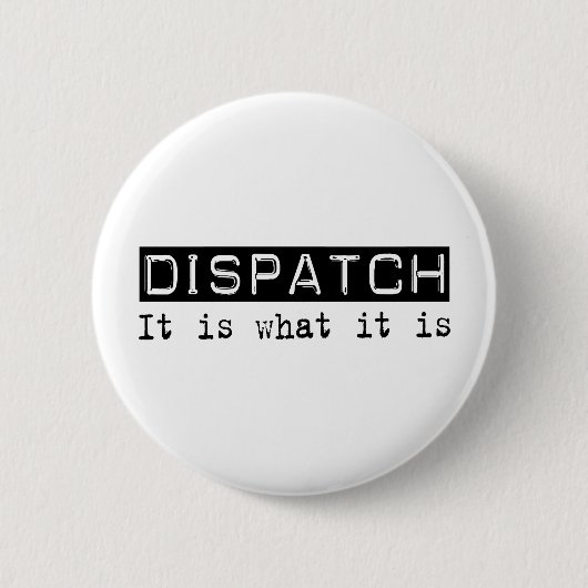 Het bericht het is ronde button 5,7 cm (Voorkant)
